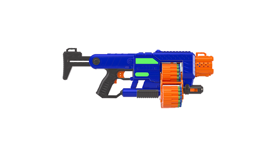 Savage Spin Triple-Drum Motorized Blaster - Dart Zone