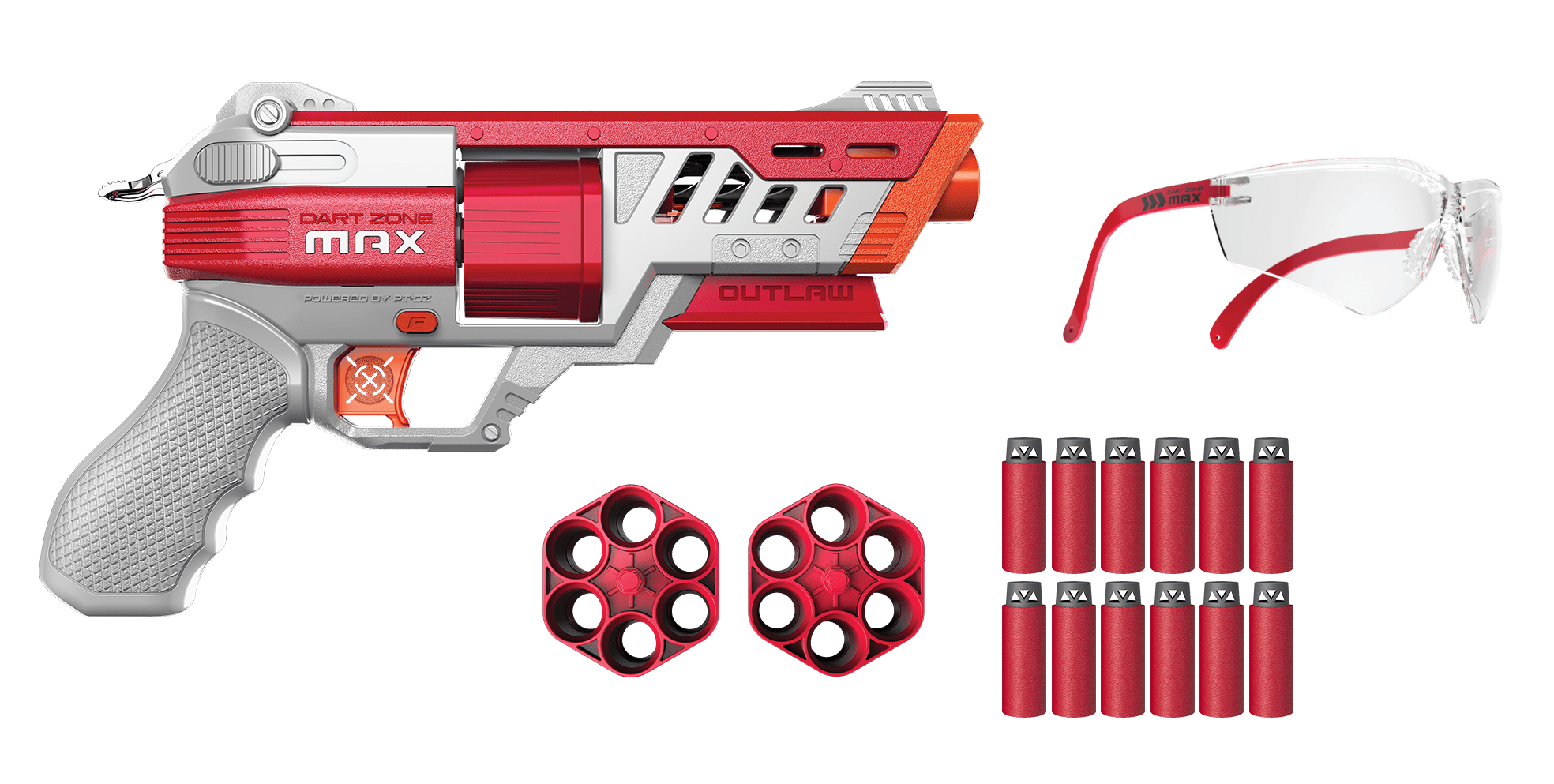 は*う様 ダートマックス DARTMAX TR & TR UP-WEIGHT 6 Dart Zone Max Outlaw High-Power Dart Blaster